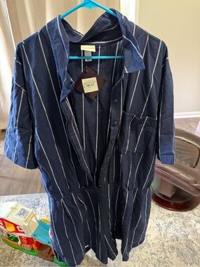Stripped button down dress